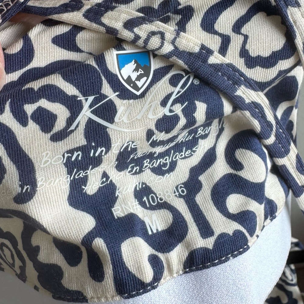Kuhl Women's Lyra Krossbak Dress Nocturne Print Blue Cream size medium - Picture 5 of 6
